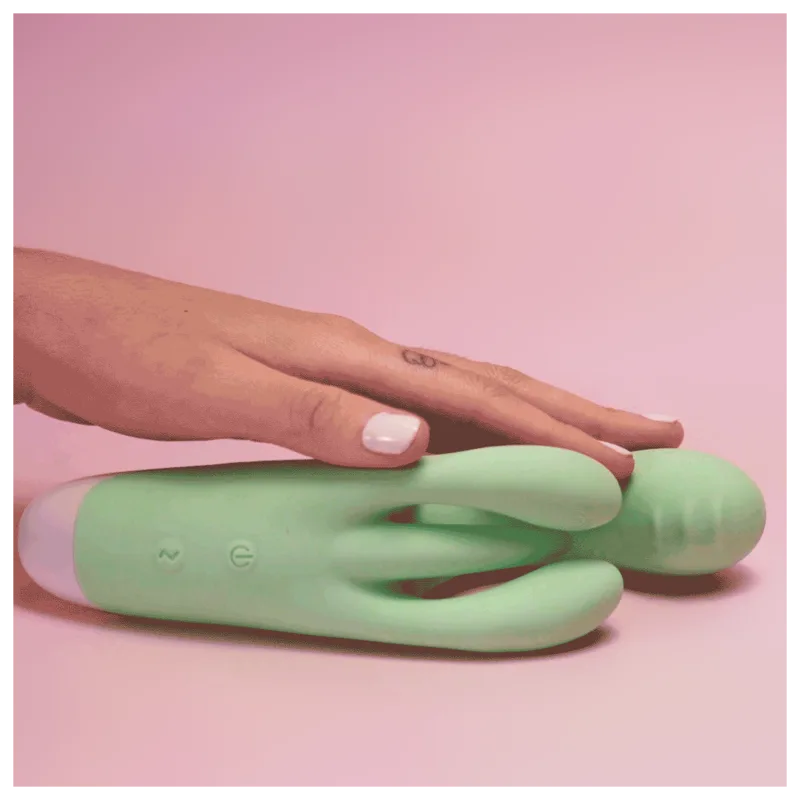 Pantynova Eita Rabbit Verde - Vibrador Triplo