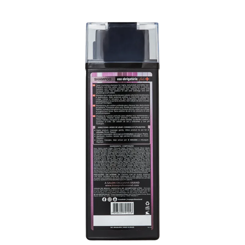 Shampoo Uso Obrigatório; Plus+ 300ml