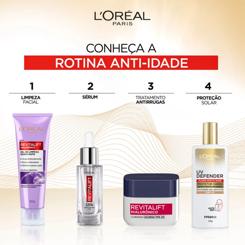 L’Oréal Paris UV Defender FPS60 3.0 - Protetor Solar Facial com Cor 40g