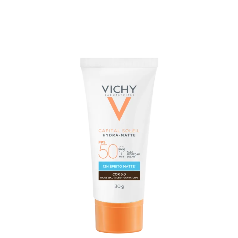 Vichy Capital Soleil Hydra-Matte FPS 50 Cor 6.0 - Protetor Solar 30g