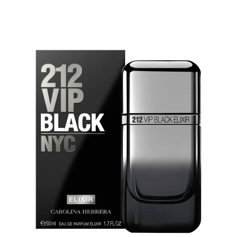 Perfume Masculino 212 VIP Black Elixir Carolina Herrera Eau de Parfum.