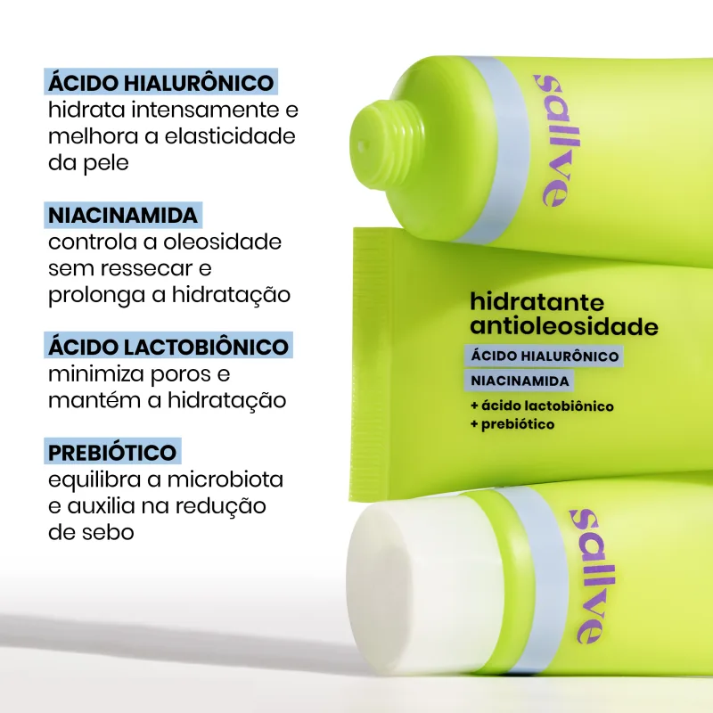 Hidratante Antioleosidade Sallve, 40g.