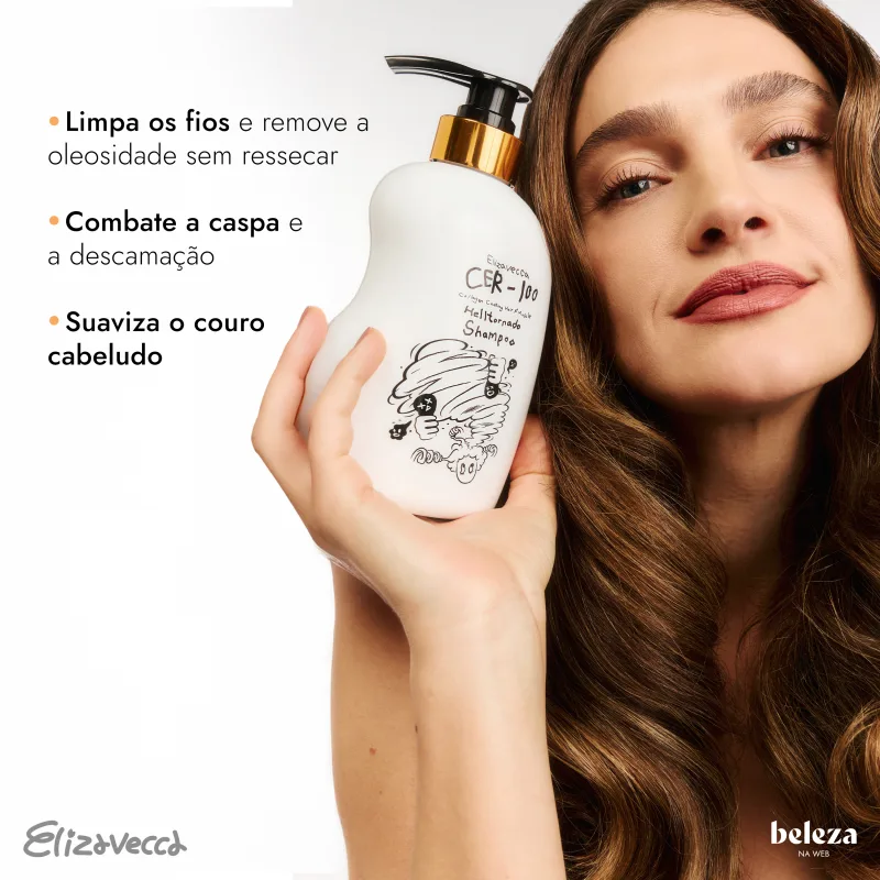 Elizavecca CER-100 Tratamento para Couro Cabeludo com Colágeno A+ Muscle Tornado - Shampoo 500ml