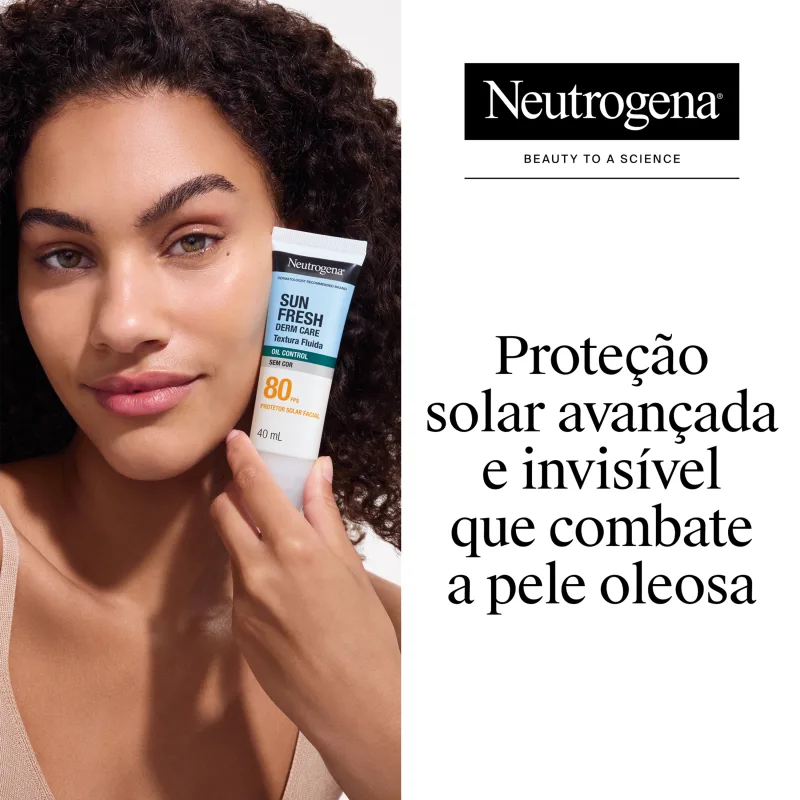 Neutrogena Sun Fresh Oil Control FPS80 Sem Cor - Protetor Solar Facial 40ml