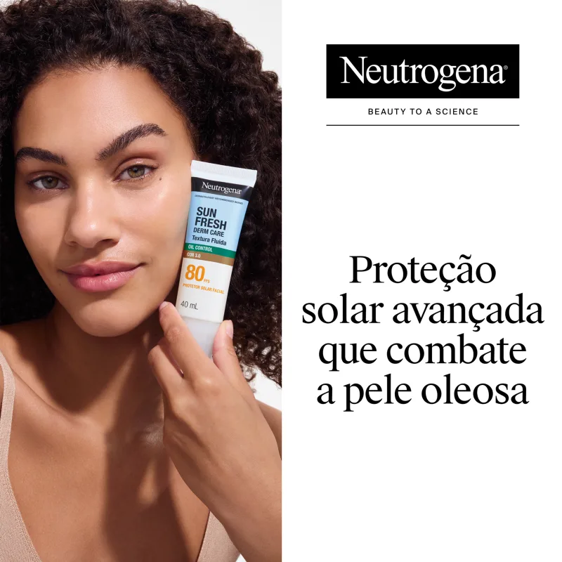 Neutrogena Sun Fresh Oil Control FPS80 Cor 3.0 - Protetor Solar Facial 40ml