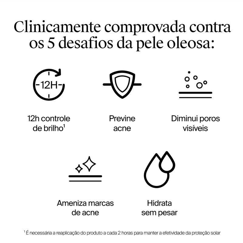 Neutrogena Sun Fresh Oil Control FPS80 Cor 3.0 - Protetor Solar Facial 40ml