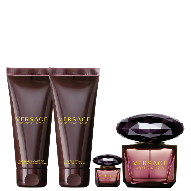 Conjunto Crystal Noir Versace EDP Feminino (4 Produtos)