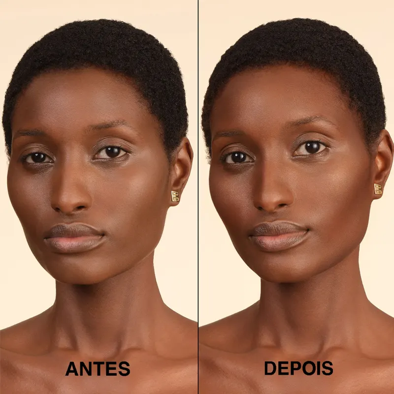 Antes e depois da aplicação