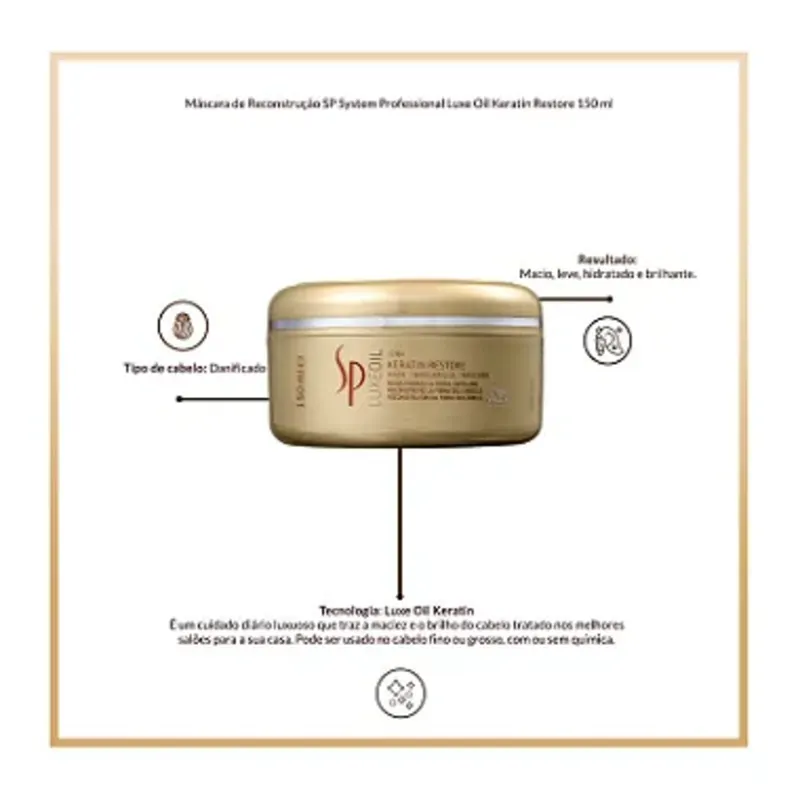 SP System Professional Luxe Oil Keratin Restore - Máscara Capilar 400ml