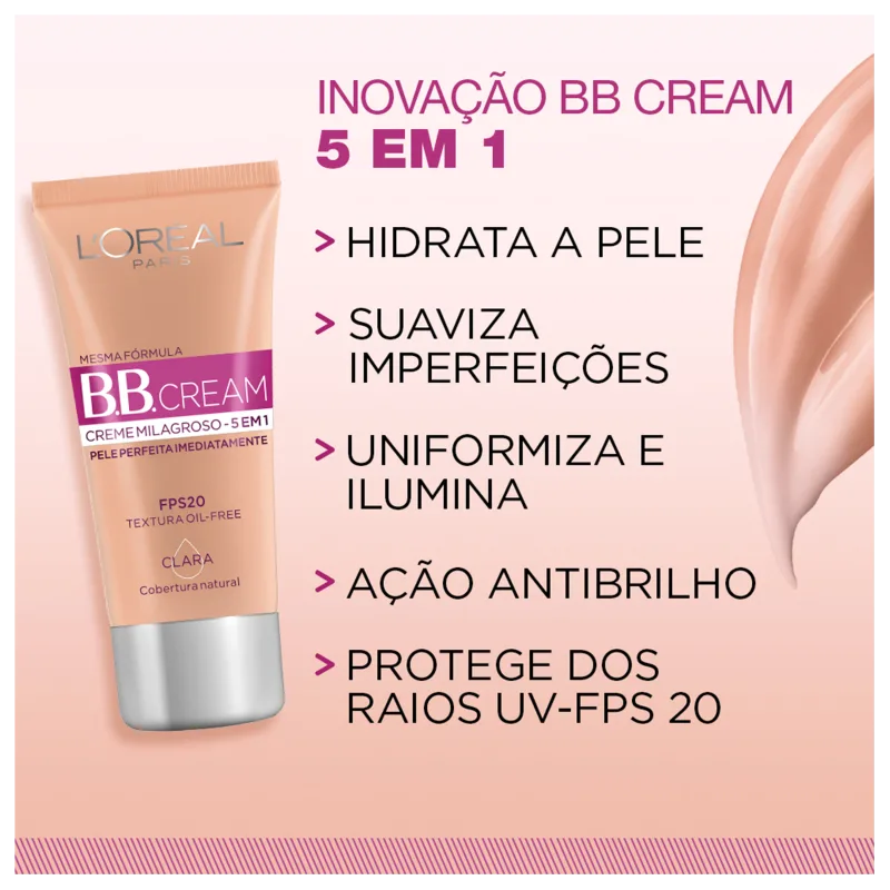 L'Oréal Paris Dermo Expertise Base 5 em 1 FPS 20 Shade 2.0 - BB Cream 30ml