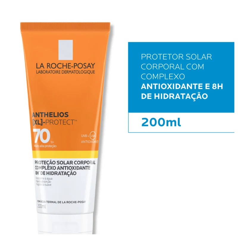 É resistente à água, de rápida absorção e tem fragrância suave.