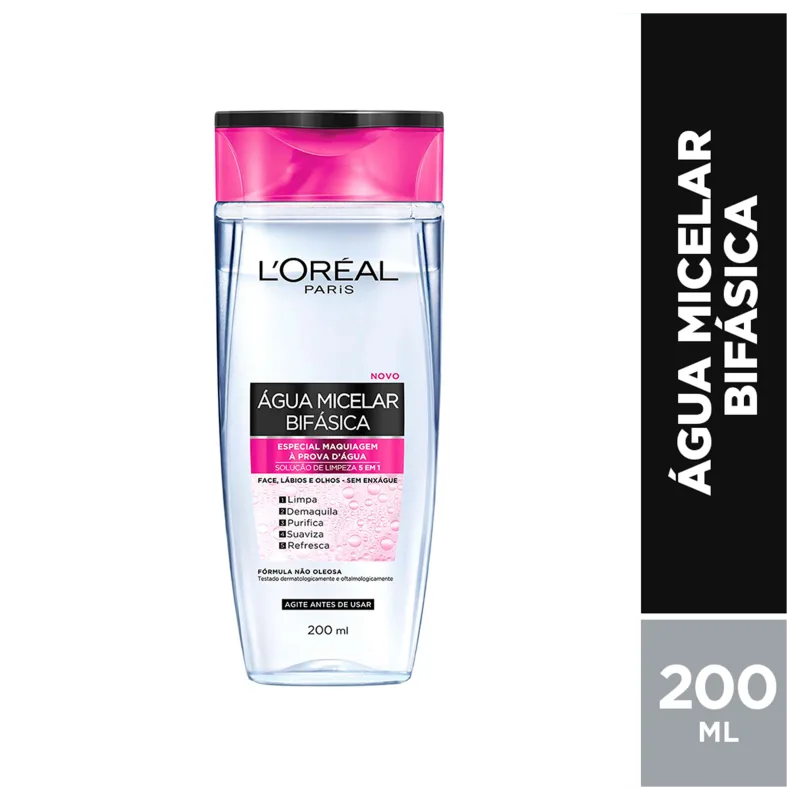 L'Oréal Paris Dermo Expertise Solução de Limpeza 5 em 1- Água Micelar Bifásica 200ml