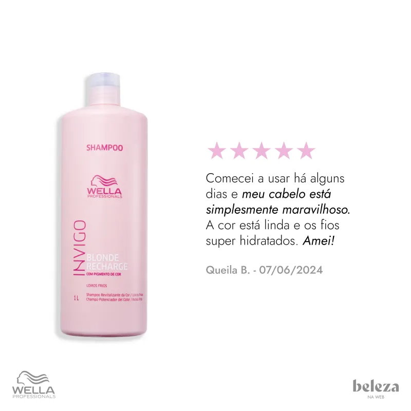 Wella Professionals Invigo Blonde Recharge - Shampoo Desamarelador 1L