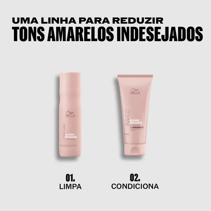 Wella Professionals Invigo Blonde Recharge - Shampoo Desamarelador 1L