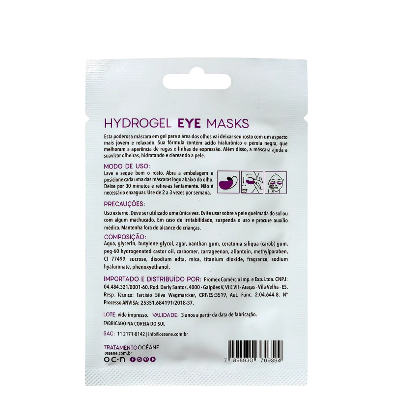 Océane Hydrogel Eye - Máscara para Área dos Olhos (2 Unidades)