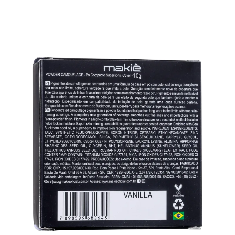 Makiê Camouflage Supersonic Cover Vanilla - Pó Compacto 10g