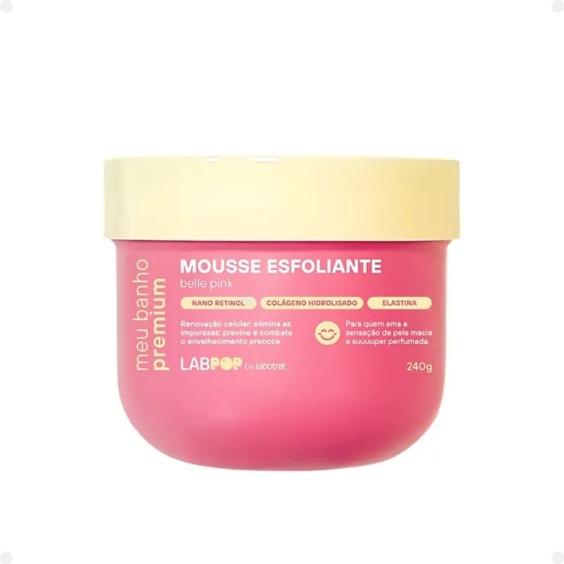 Kit LabPop by Labotrat Belle Pink: Gel de Banho e Mousse Esfoliante