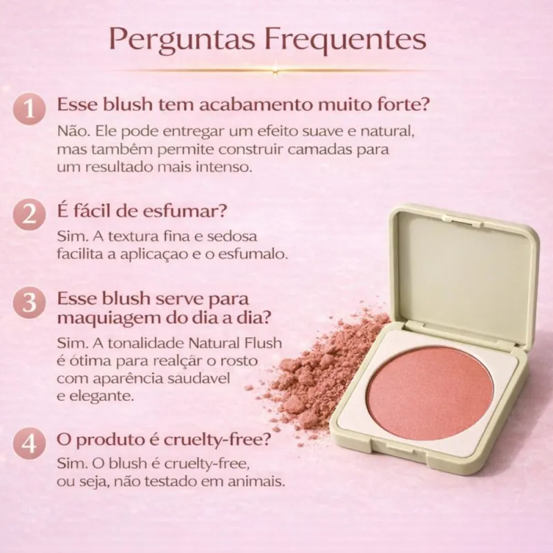 Blush Compacto Ruby Rose Silk Skin Natural Flush Cherry Crush Hb-t1001-2