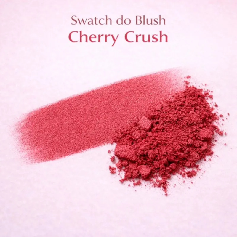 Blush Compacto Ruby Rose Silk Skin Natural Flush Cherry Crush Hb-t1001-2