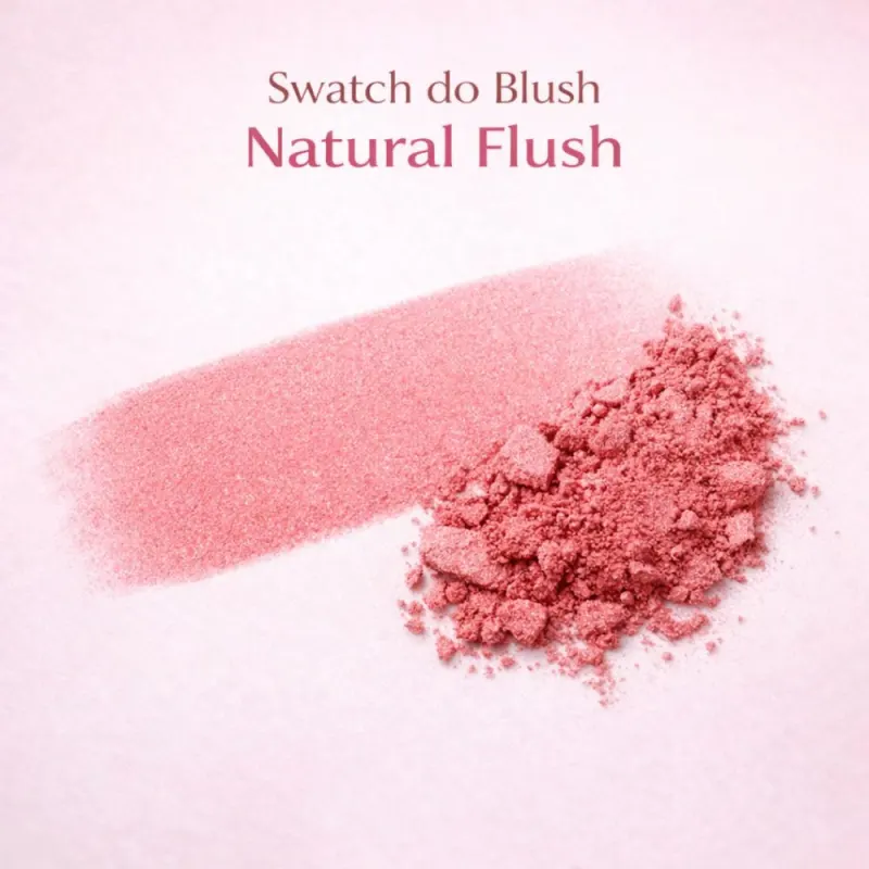Blush Compacto Ruby Rose Silk Skin Natural Flush Peach Glow Hb-t1001-1