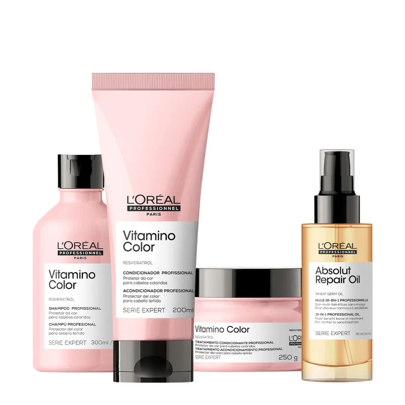 Kit L'Oréal Professionnel Vitamino Color Home Care 300 Oil (4 produtos)