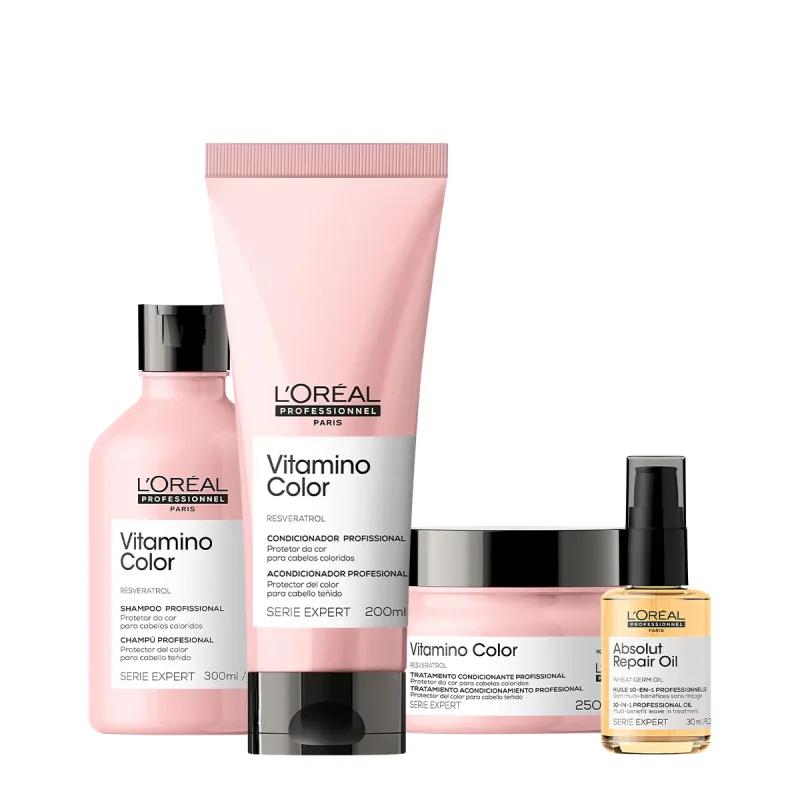 Kit L'Oréal Professionnel Vitamino Color Home Care Óleo (4 produtos)