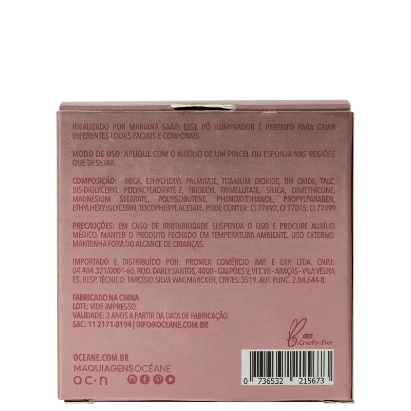 Mariana Saad by Océane Skin Shine Gold - Pó Iluminador 8g