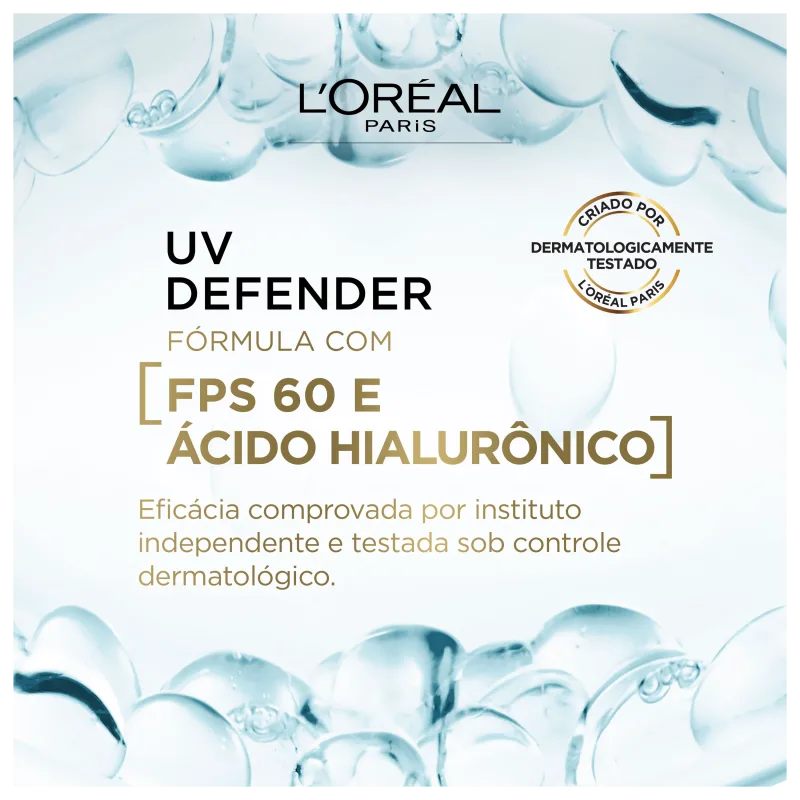 L'Oréal Paris UV Defender Hidratação FPS 60 - Protetor Solar Facial 40g