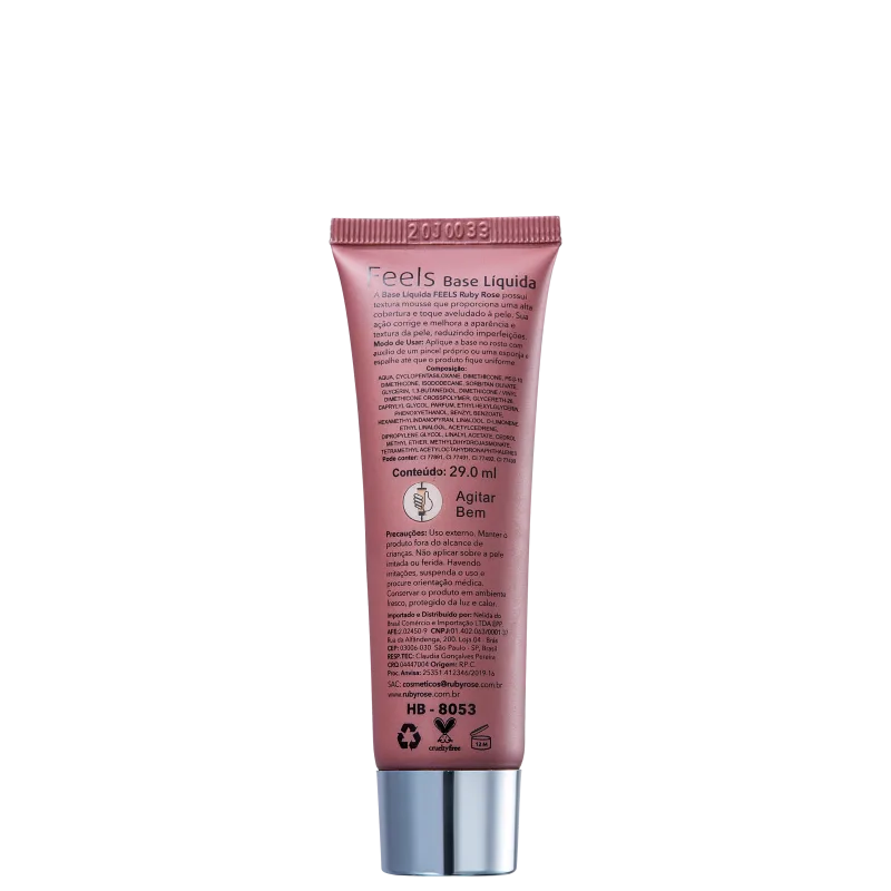 Ruby Rose Feels Café com Leite 040 - Base Líquida 29ml