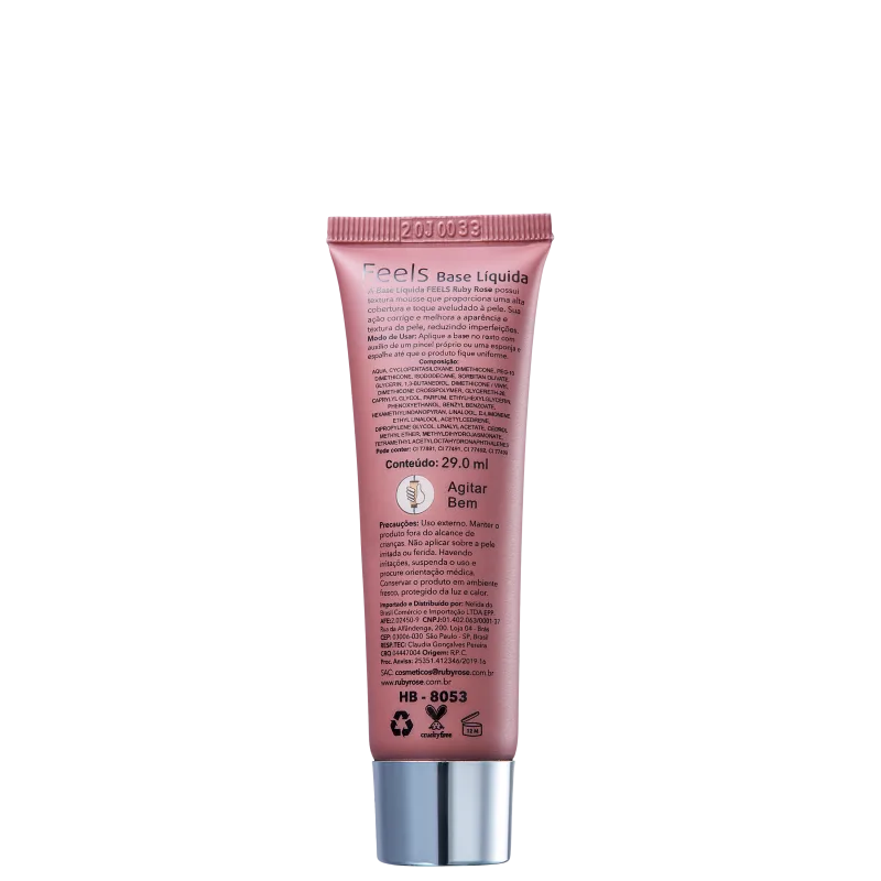 Ruby Rose Feels Caramelo 050 - Base Líquida 29ml