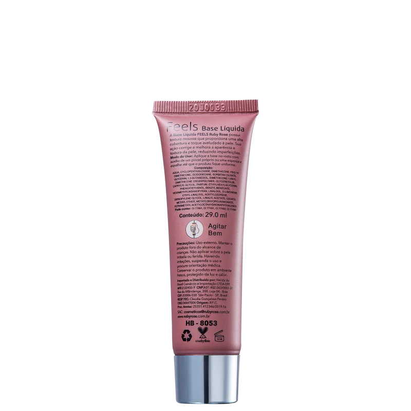 Ruby Rose Feels Cookie 060 - Base Líquida 29ml