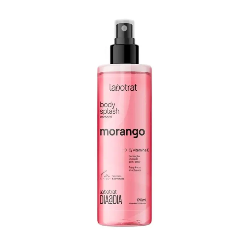 Kit Labotrat Dia a Dia Morango Body Splash + Esfoliante + Hidratante + Sabonete