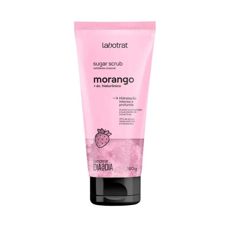 Kit Labotrat Dia a Dia Morango Body Splash + Esfoliante + Hidratante + Sabonete