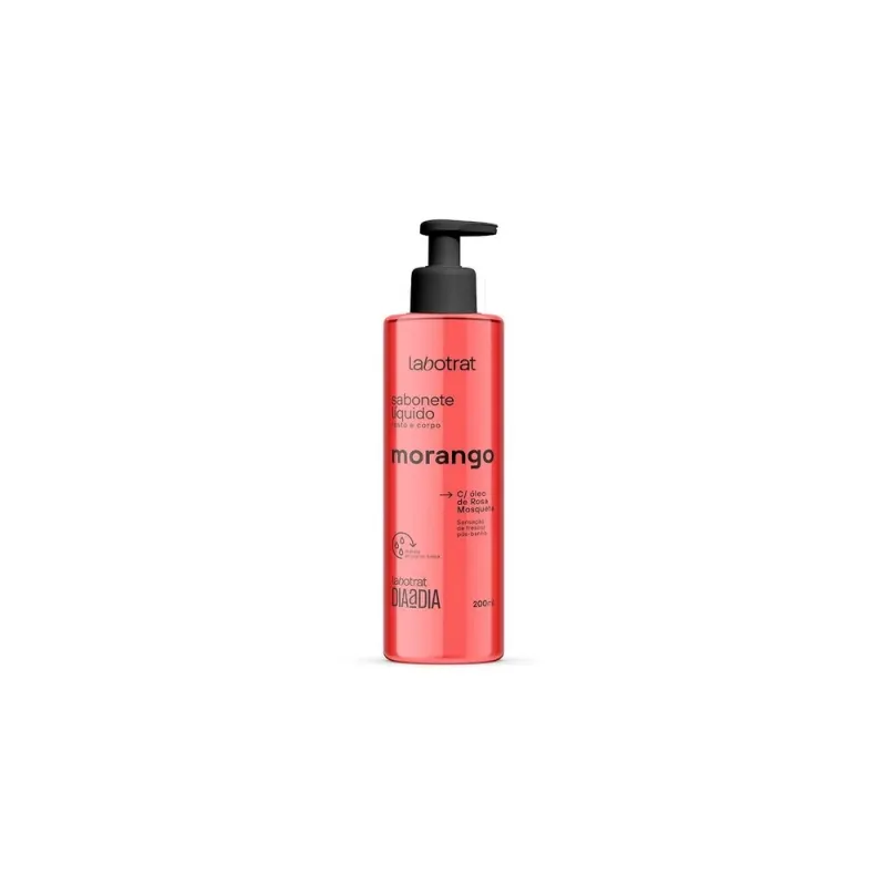 Kit Labotrat Dia a Dia Morango Body Splash + Esfoliante + Hidratante + Sabonete