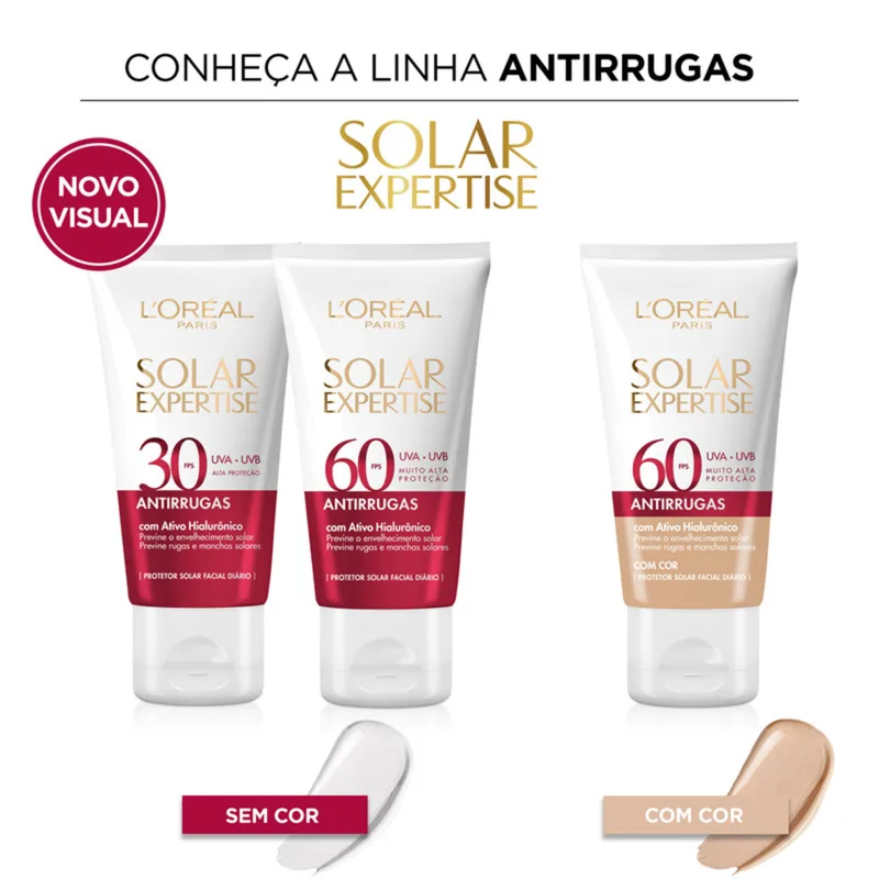 L'Oréal Paris Solar Expertise Antirrugas FPS30 - Protetor Solar Facial 40g