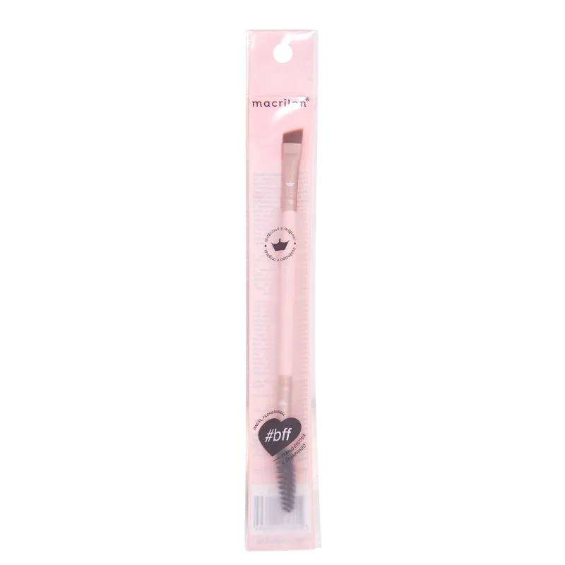 Macrilan BFF F11 Duplo Escova e Chanfrado - Pincel para Sobrancelhas