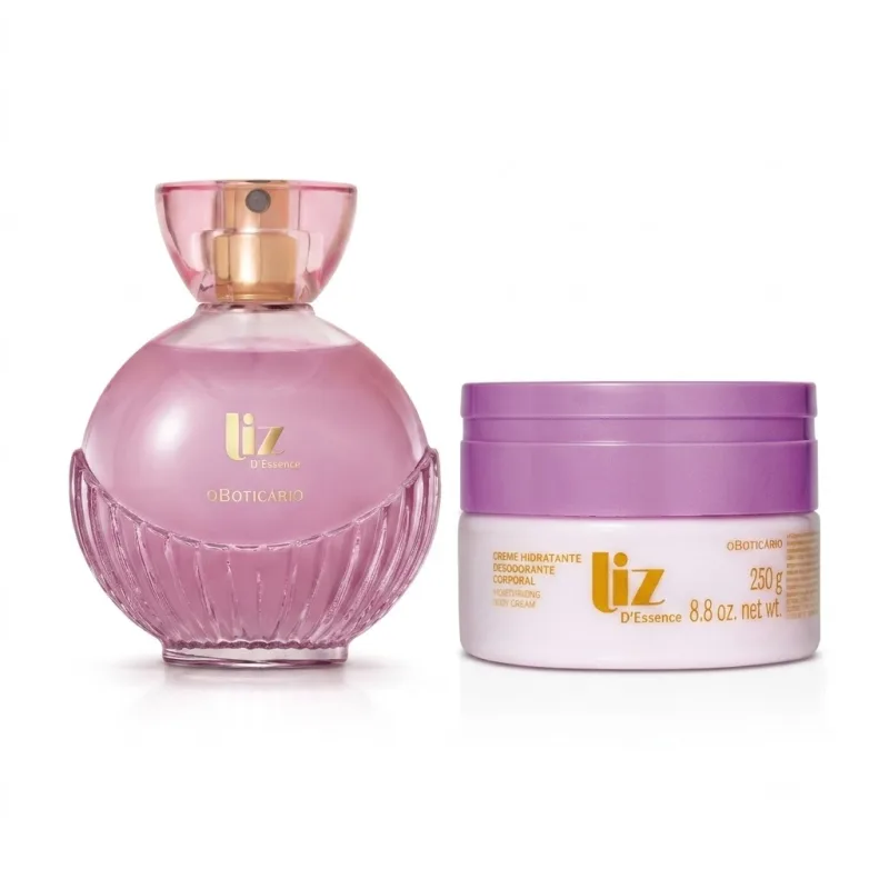 Combo Liz D’essence: Desodorante Colônia 100ml + Creme Hidratante Corporal 250g