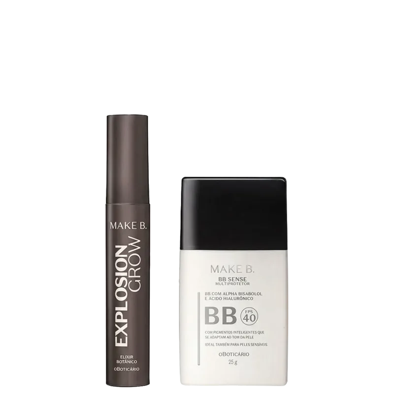 Kit Make B. Sense o Boticário - Cor 2 25g + Máscara Cílios Explosion Grow 10g