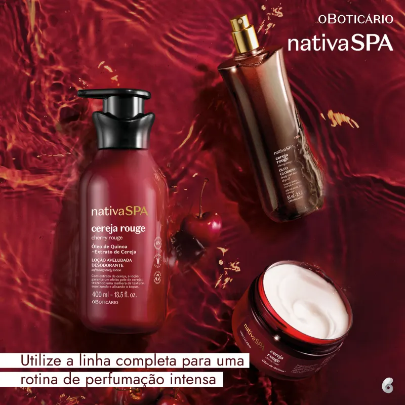 Nativa SPA Cereja Rouge o Boticário - Loção Aveludada Desodorante Corporal 400ml