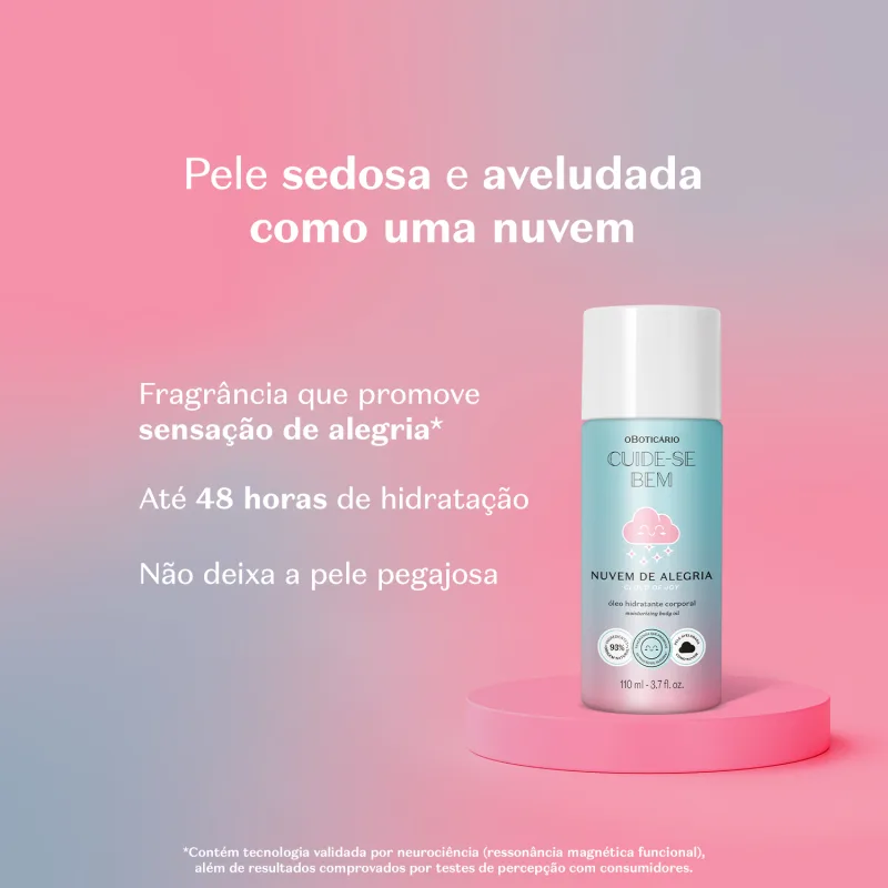 Cuide-se Bem o Boticário Nuvem de Alegria - Óleo Hidratante Corporal 110ml