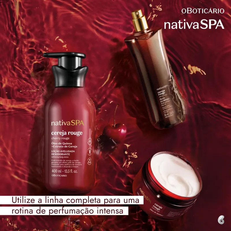Nativa SPA Cereja Rouge o Boticário - Óleo Multifuncional Glorioso 85ml