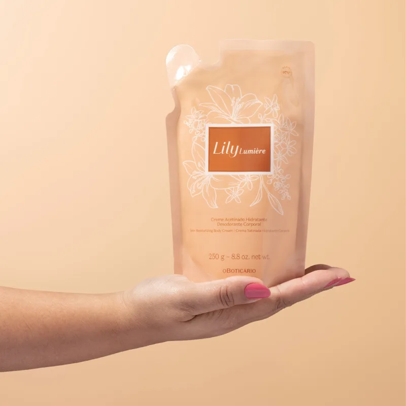 Refil Creme Acetinado Hidratante Desodorante Corporal Lily Lumière 250g