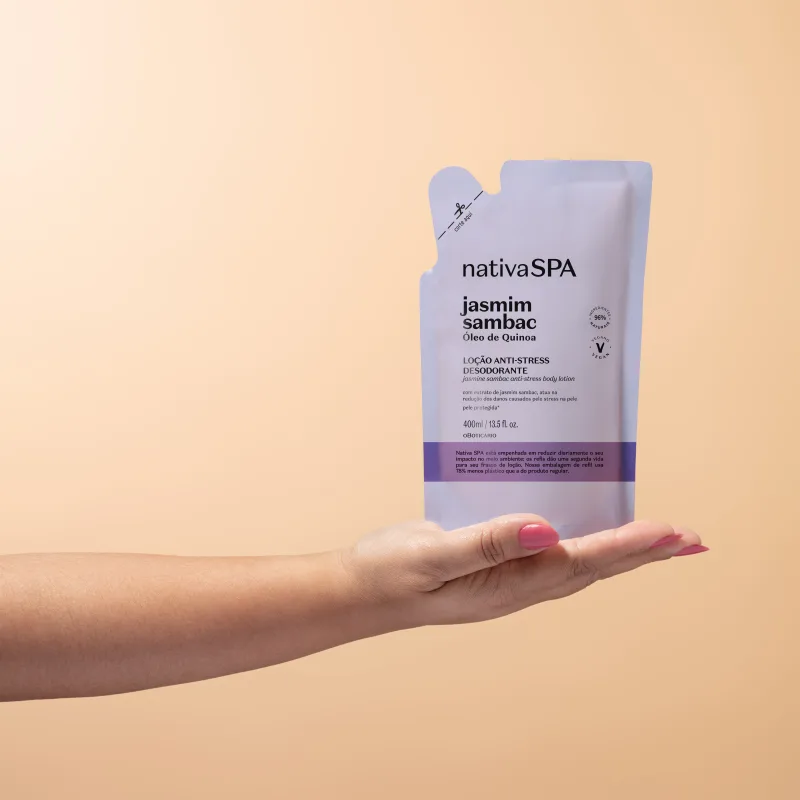 Refil Loção Hidratante Desodorante Corporal Anti-stress Nativa SPA Jasmim Sambac 400ml