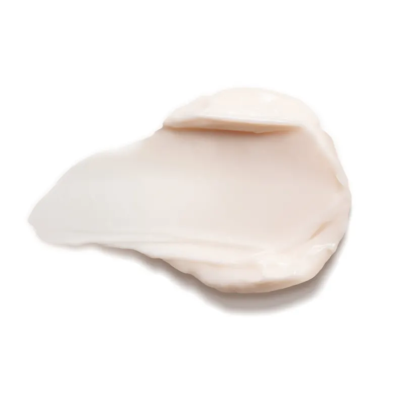Imagem da textura cremosa e brilhante do creme corporal Nativa SPA Rosas Secretas, com superfície lisa e uniforme em tons de branco e bege.