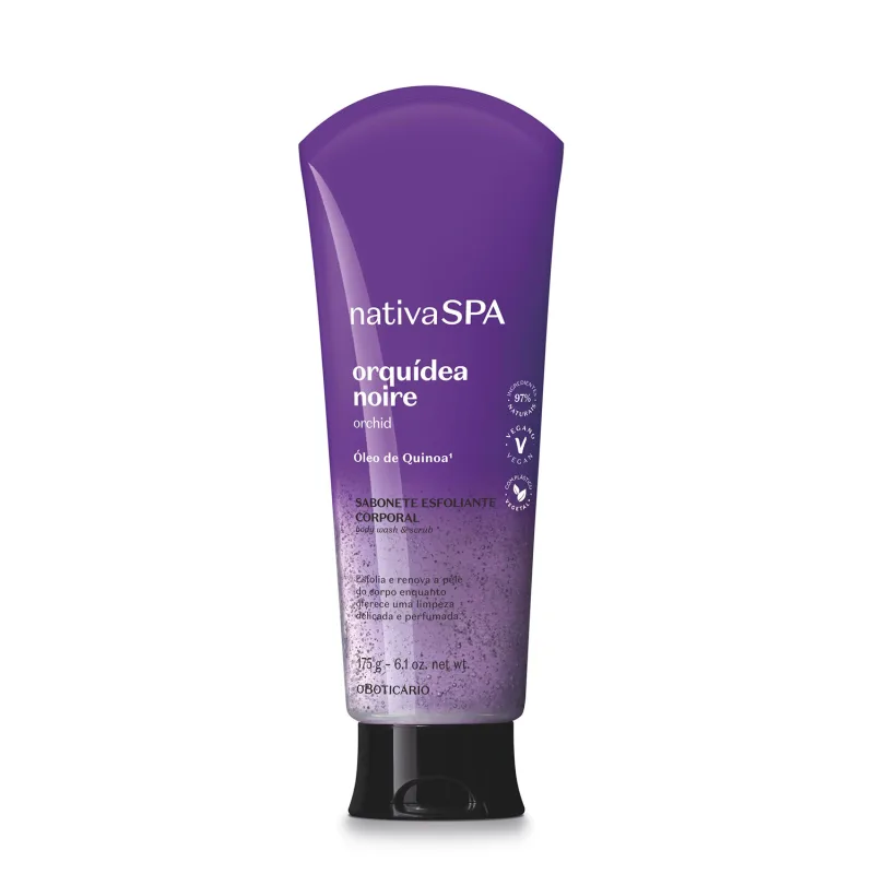 Sabonete Líquido Esfoliante Corporal Orquídea Noire 175g