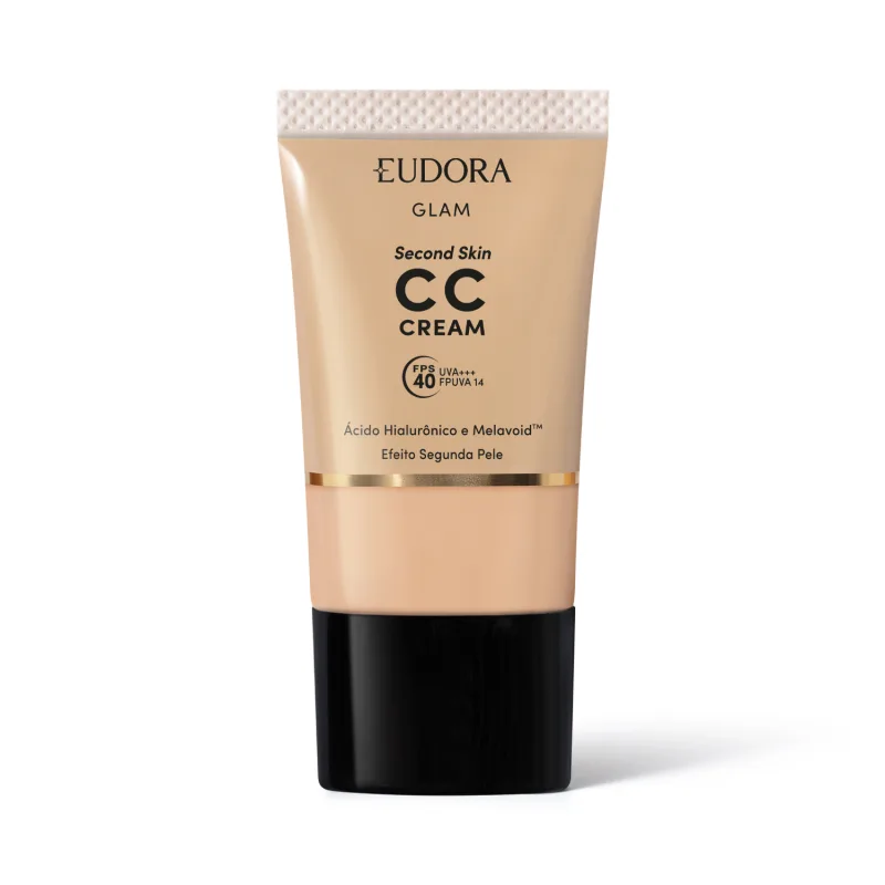 CC Cream Eudora Glam  Second Skin Cor 10 30ml