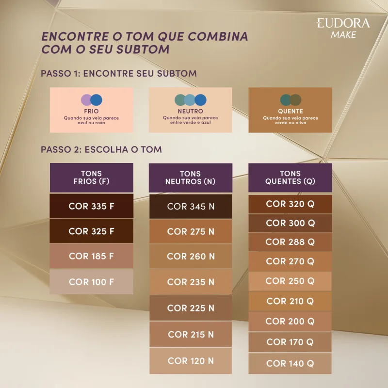Base Líquida Matte Eudora Make Skin Perfection Cor 250Q 30ml