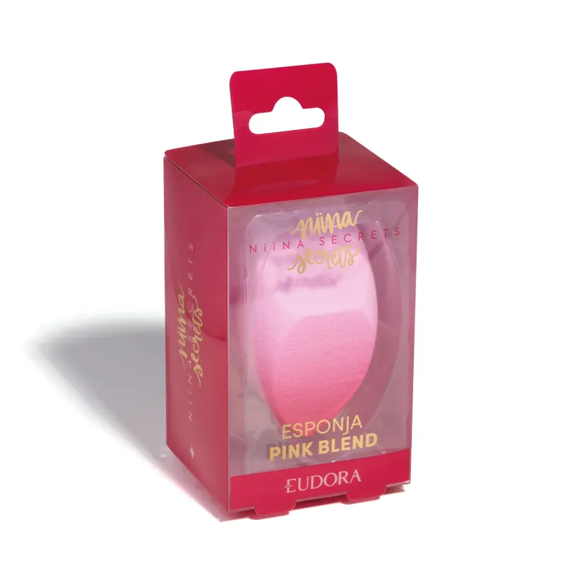 Esponja para Maquiagem Eudora Niina Secrets Pink Blend, 1 unidade.