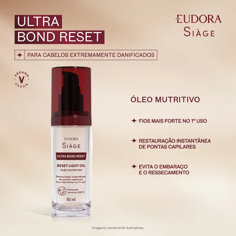 Óleo Nutritivo Siàge Ultra Bond Reset Light Oil 60ml
