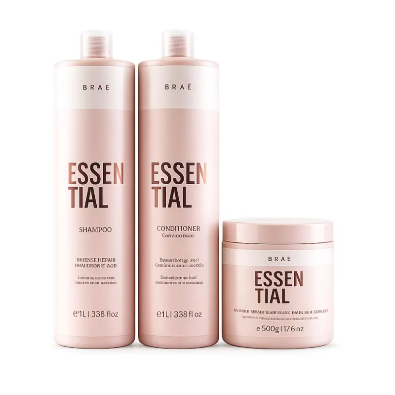 KIT Essential Shampoo 1L + Condicionador 1L + Máscara 500g